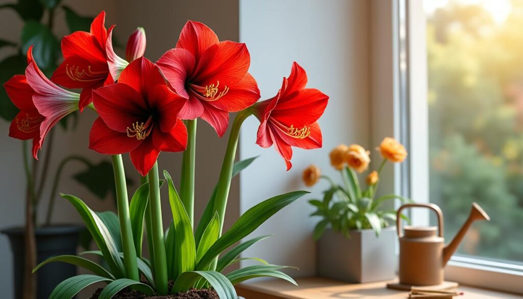découvrez comment réussir la floraison spectaculaire de l'amaryllis, une plante d’intérieur élégante et facile à entretenir, grâce à nos conseils pratiques et astuces de jardinage.