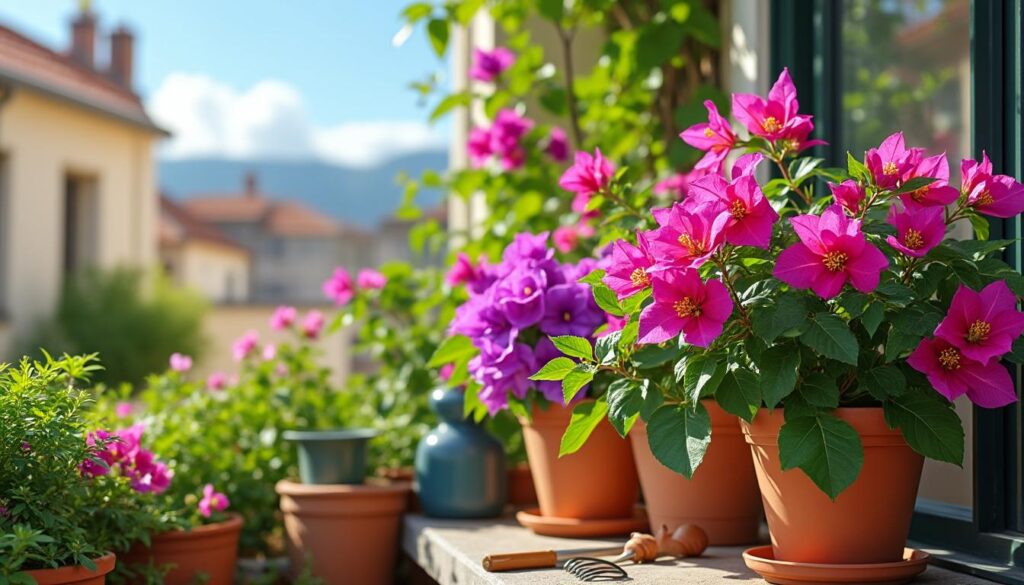 découvrez nos astuces pour réussir la culture des bougainvilliers en pot et profiter de leurs fleurs éclatantes toute l'année sur votre balcon.
