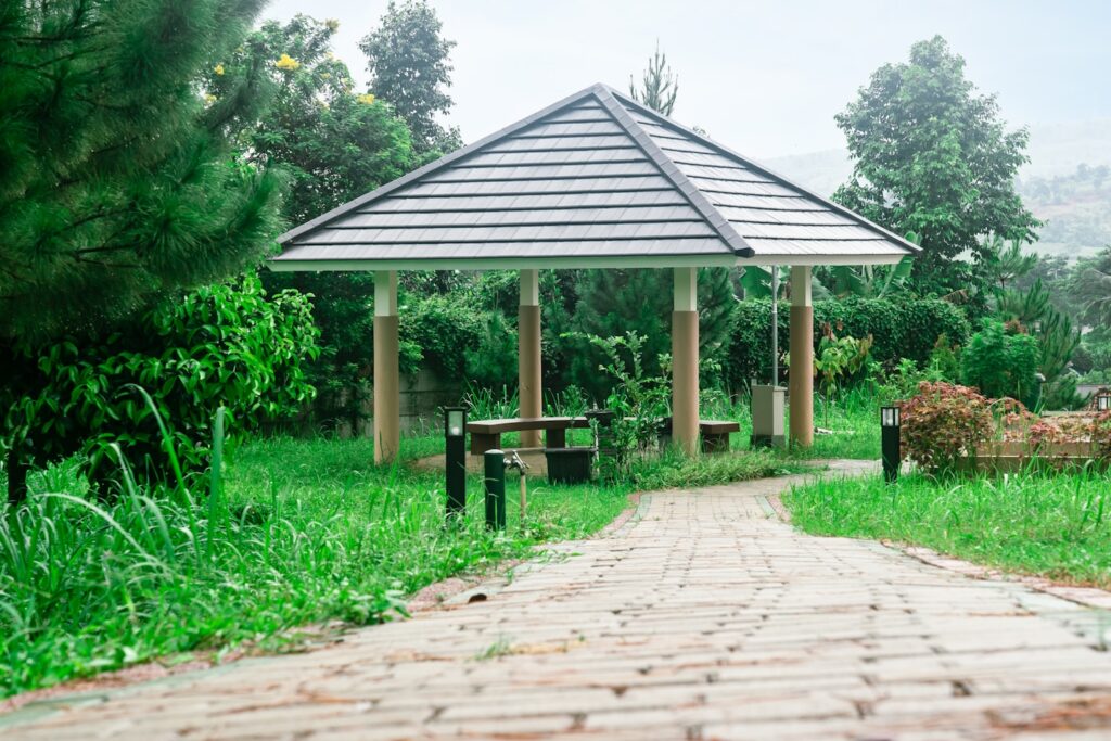 Gazebo in the middle