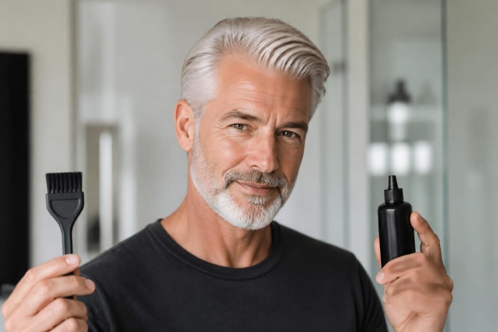 découvrez des astuces efficaces pour la coloration des cheveux blancs, gris ou blonds chez l'homme et retrouvez une chevelure éclatante et naturelle.