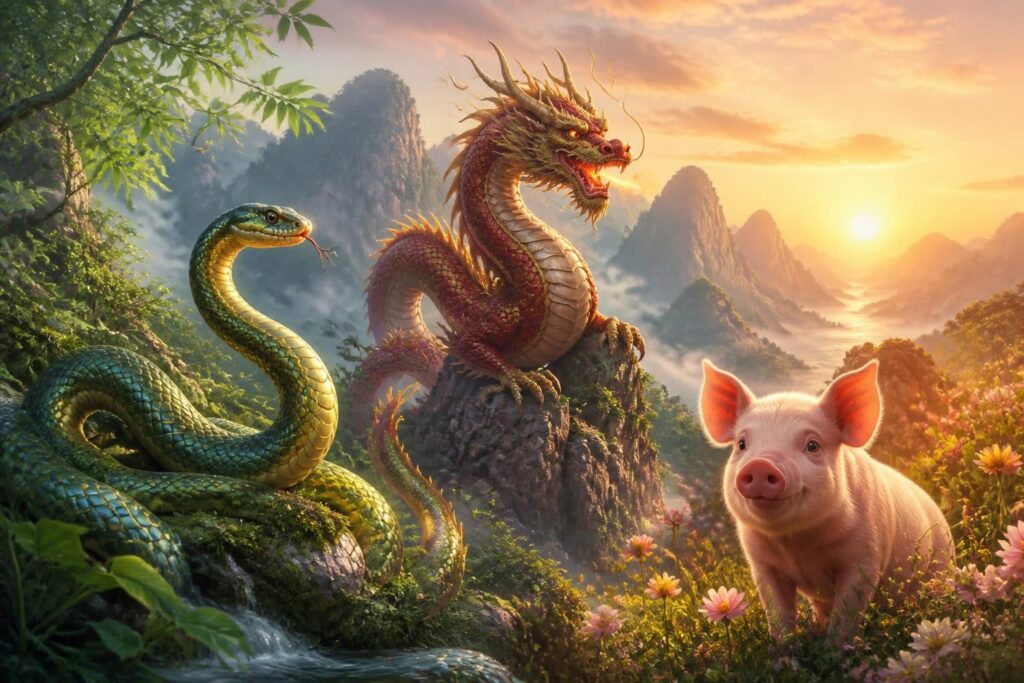 découvrez les prévisions 2025 de l'horoscope chinois pour le serpent, le dragon et le cochon. guide complet pour votre année en amour, carrière et santé.