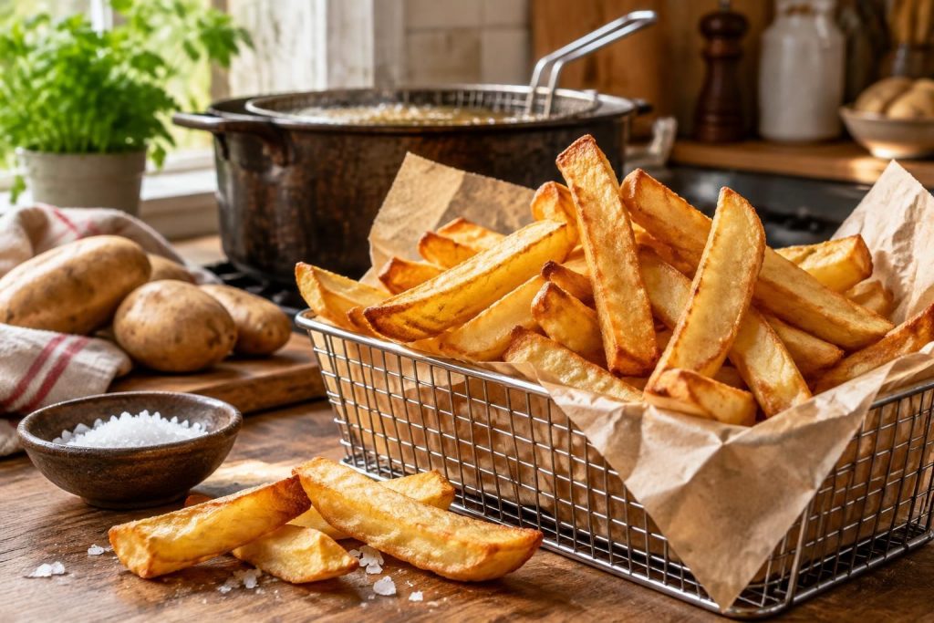 découvrez les secrets des vraies frites belges : choix des pommes de terre, double cuisson et astuces pour obtenir des frites croustillantes à la maison.