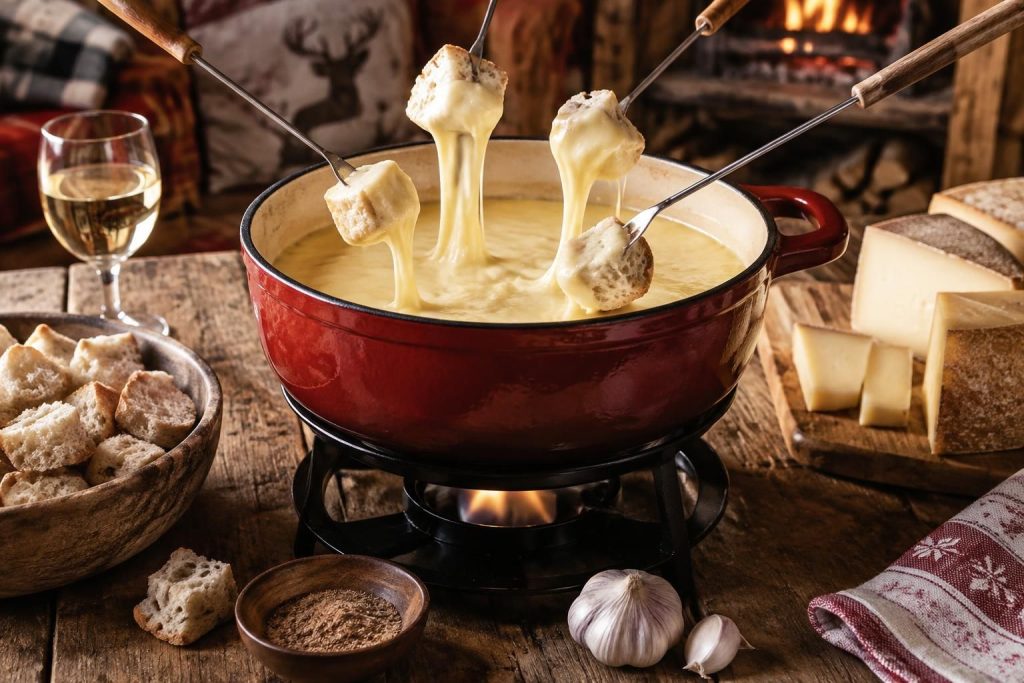 découvrez la recette traditionnelle de la fondue savoyarde : des fromages fondants, du vin blanc et des étapes simples pour la réussir chez vous.